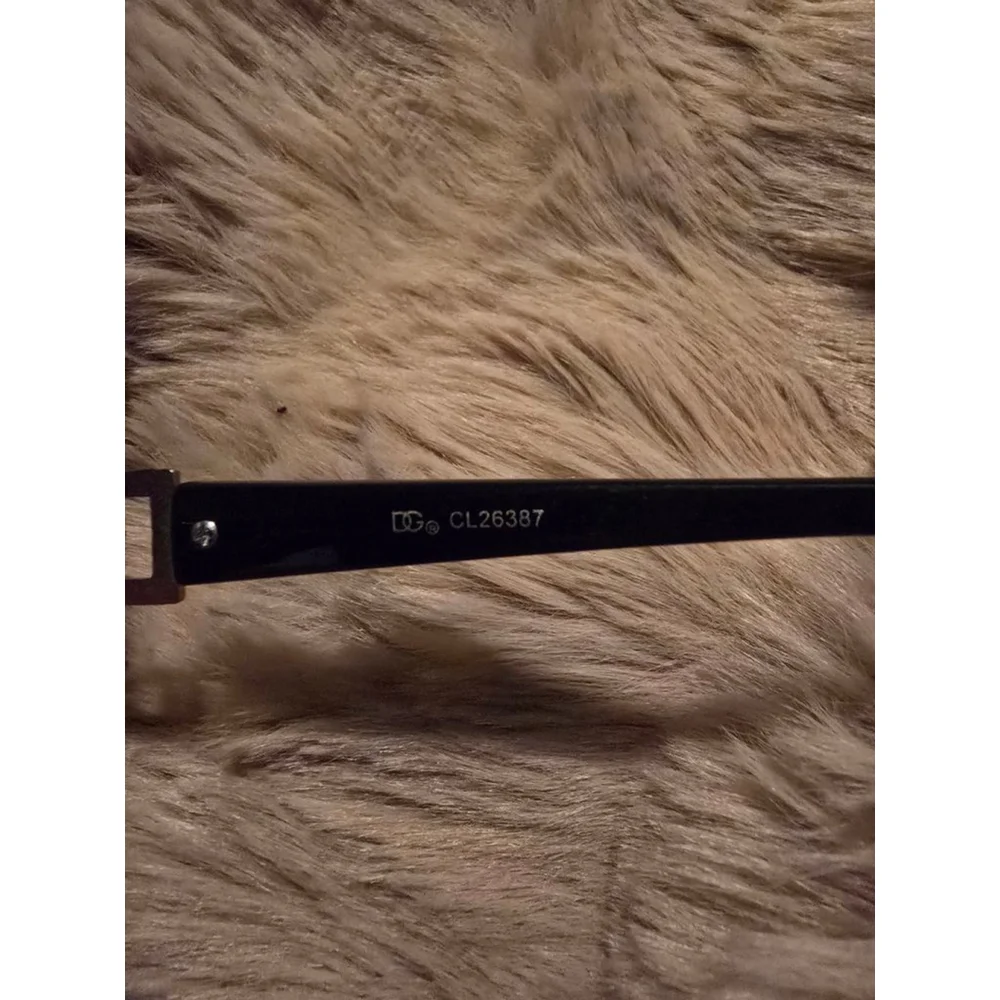 Women's Black and Silver Retro Acadamia Glasses One Size